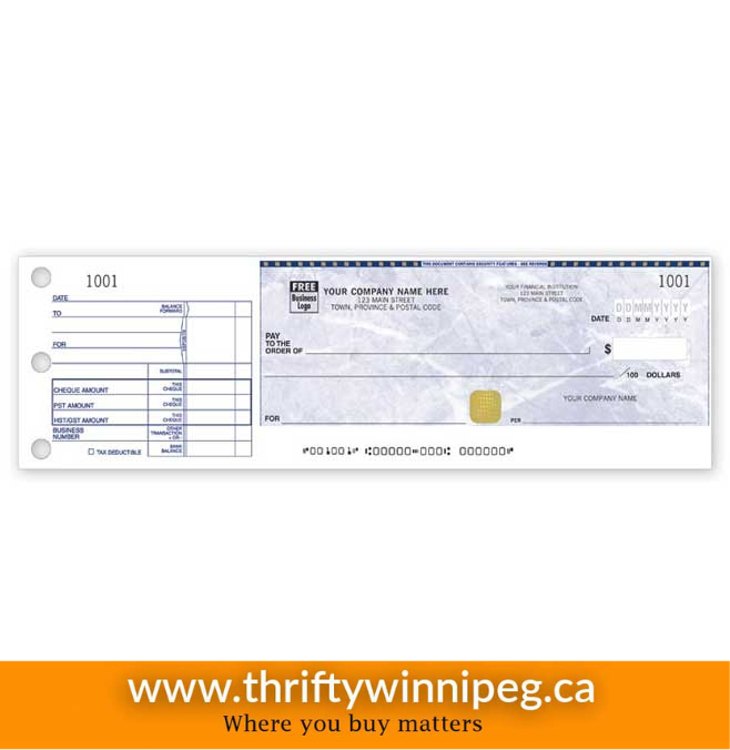 1 per page Security Cheques
