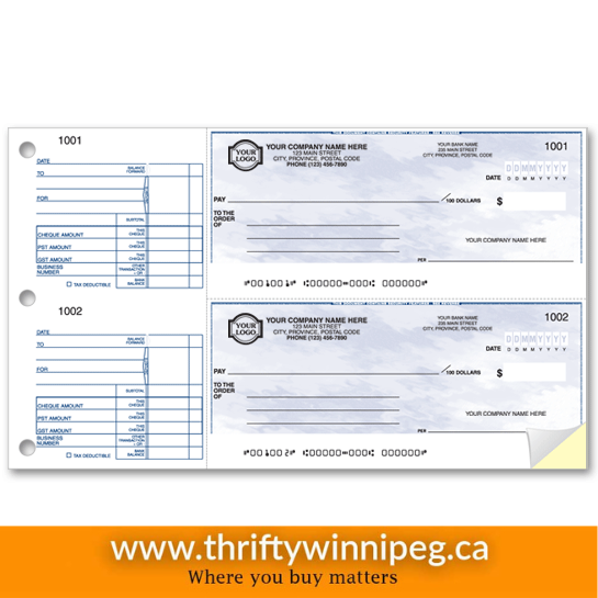 2-to-a-Page Manual Expense Cheque