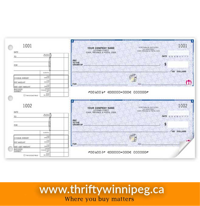 2-to-a-page High Security Cheques