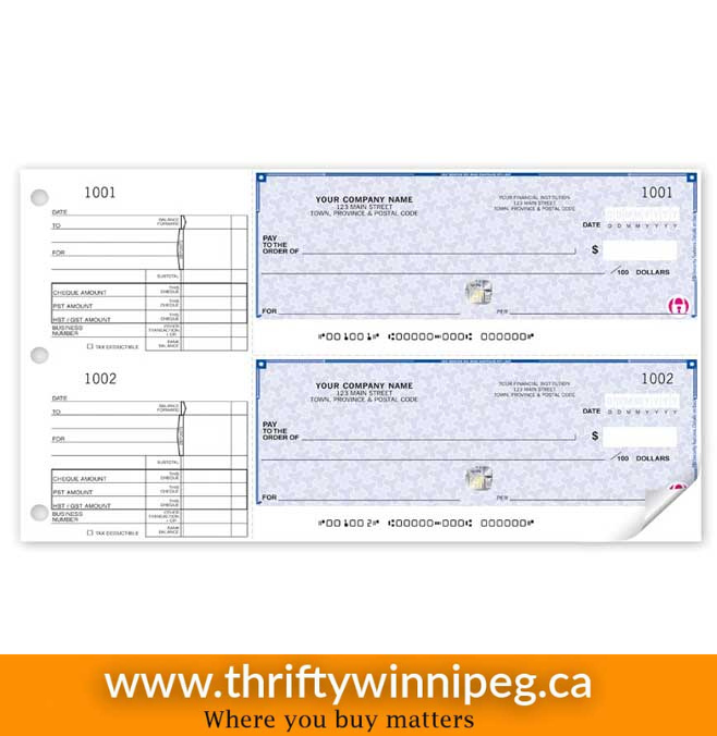 2-to-a-page High Security Cheques