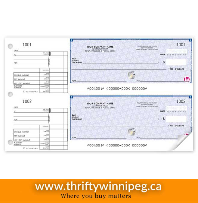 2-to-a-page Security Cheques