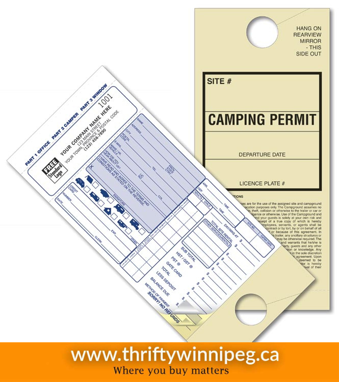 Camping Permit Mirror Tag