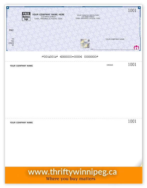 High Security Laser Top Cheque