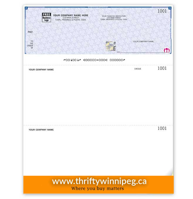 High Security Laser Top Cheque for Simply Accounting & ACCPAC