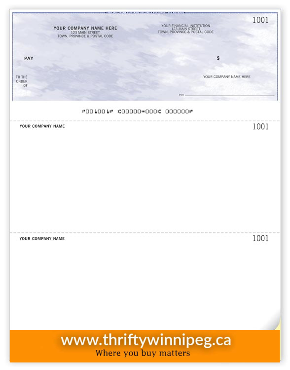 Laser Top Cheque