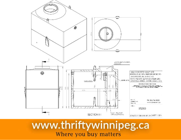 Pumpout Concrete Sewage 2500 Gallon Tank