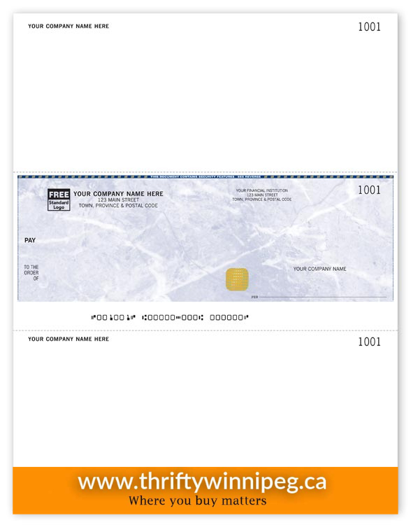 Security Laser Middle Cheque