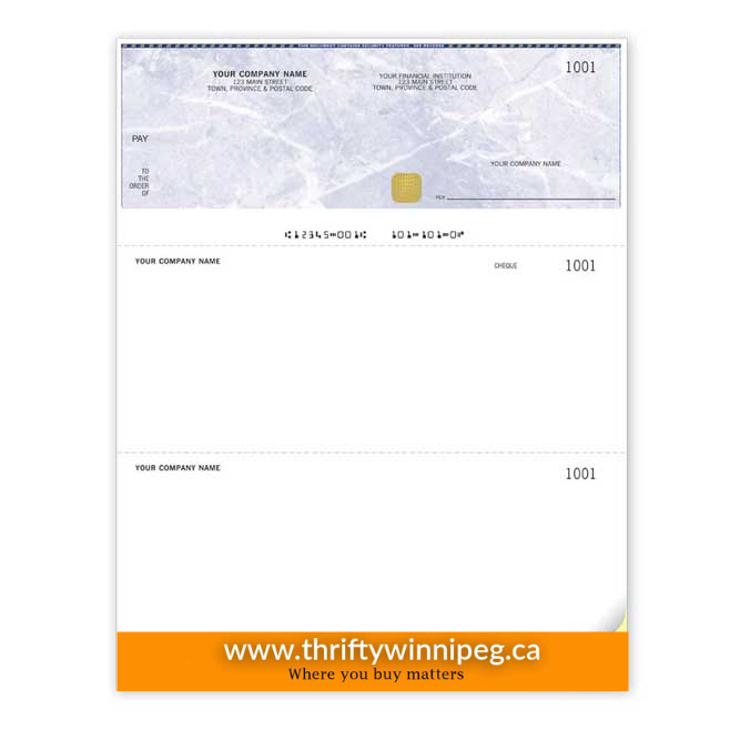 Security Laser Top Cheque