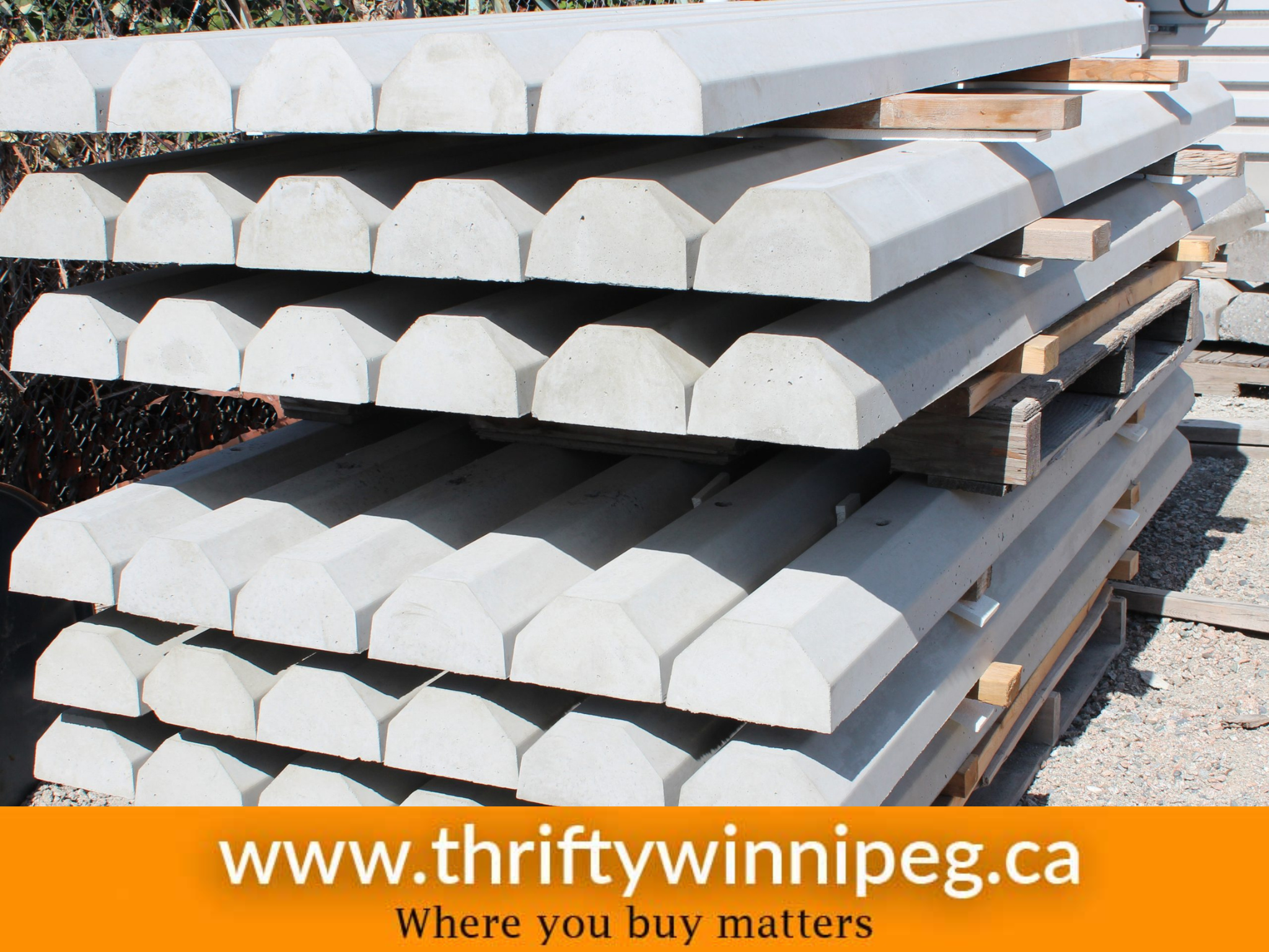 Precast-concrete-parking-curbs (Set of 5)