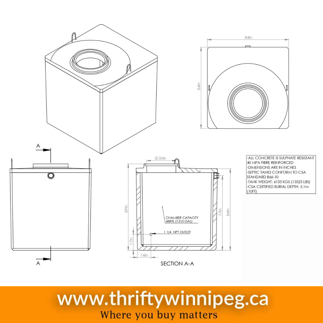 HT1500 Gallon Holding Tank