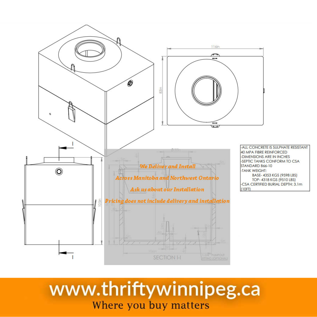 HT2500 Septic Holding Tank